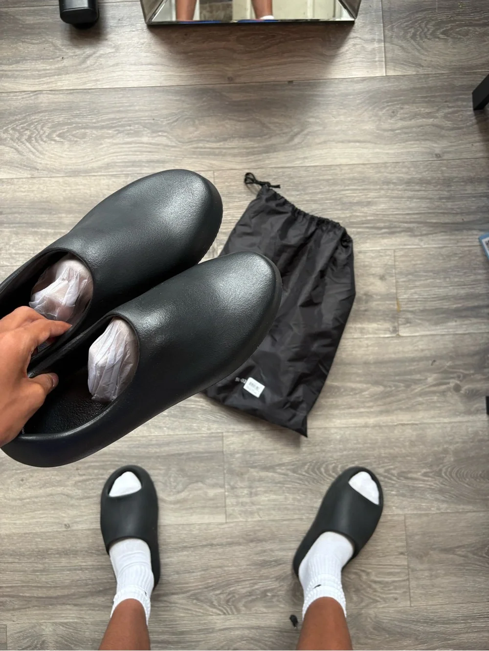 Men's Yeezy Slip-On size 11 Black Work Clog